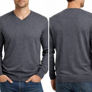 Vintage Henry Grethel Sweater Made in Italy Merino Wool Silk Acrylic  V-Neck M